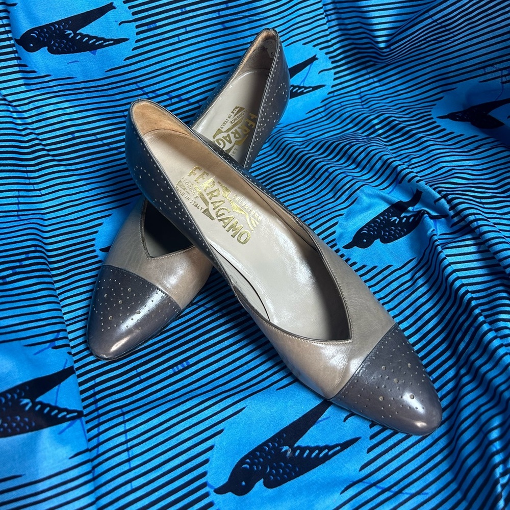 Vintage Ferragamo, size 7, made in Italy